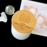 Engraved Wooden Lid Zodiac Soy Candle Gemini with Wood Wick
