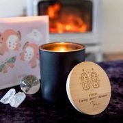 Engraved Wooden Lid Zodiac Soy Candle Gemini with Wood Wick