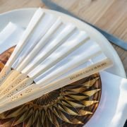 Engraved Wooden Wedding Fan