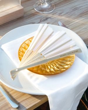 Engraved Wooden Wedding Fan
