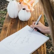Engraved Wooden Wedding Guest Signing Book
