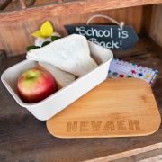 Engraved Bamboo Lid Kids Lunchbox