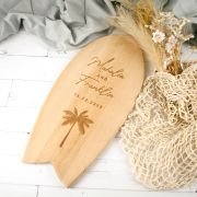 Engraved Wooden Surfboard Wedding Sign Gift