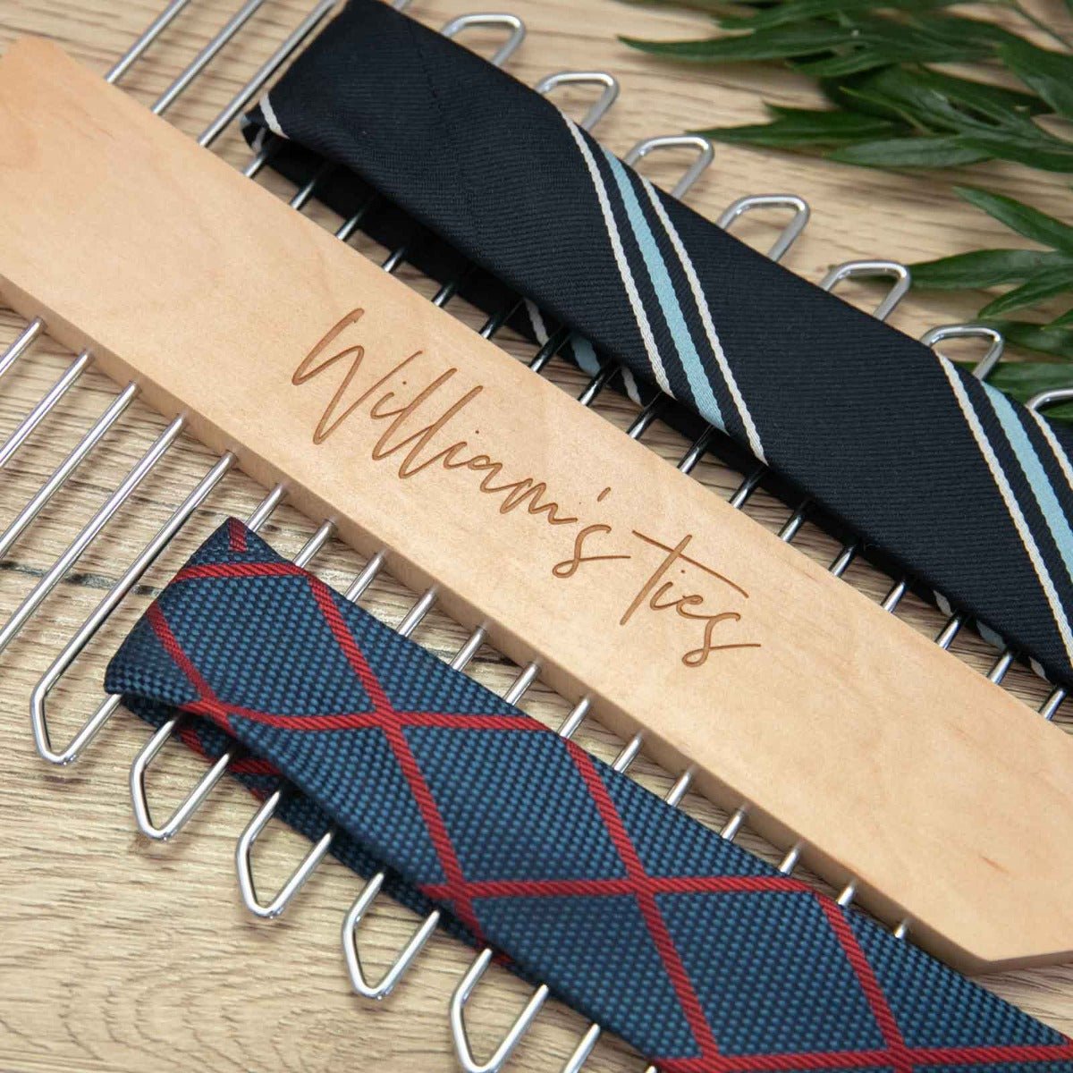 Engraved Wooden Tie Hanger Birthday Gift