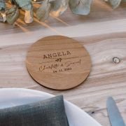 Engraved Wedding Wooden Coasters
