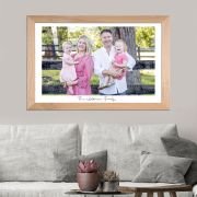 Wall Hanging Acrylic Family Photo Print in Wooden Frame