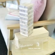 Engraved Wooden Tumbling Tower Family Game