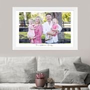 Wall Hanging Acrylic Family Photo Print in Wooden Frame