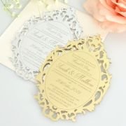 Engraved Acrylic Regal Laser Cut Wedding Invitation