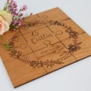 Wooden Flower Girl Puzzle Piece