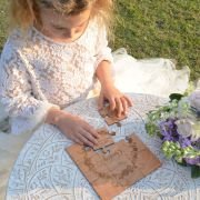 Wooden Flower Girl Puzzle Piece