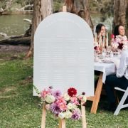Printed A1 Size Frosted Acrylic Arch Wedding Seating Chart