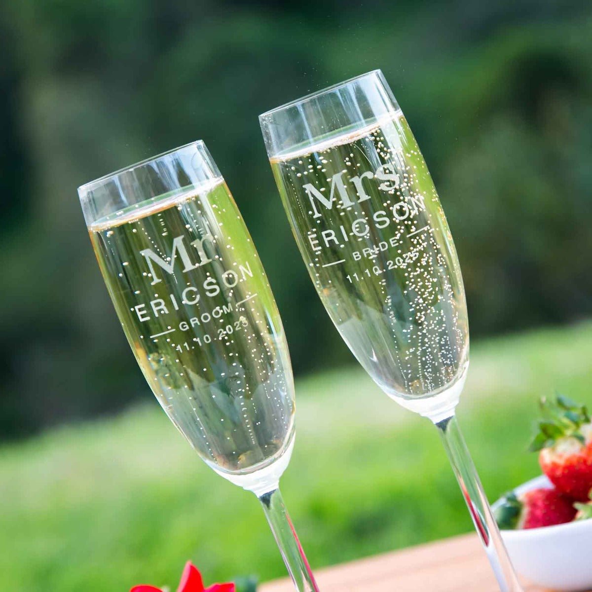 Engraved Gift Boxed Champagne Glasses