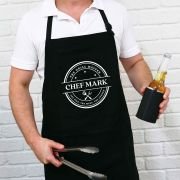 The Grill Master Printed Black BBQ Apron
