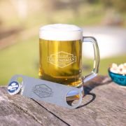 Gift Boxed Engraved Bridal Party 500ml Beer Mug and Stainless Steel Barmate