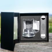 Gift Boxed Engraved Bridal Party 500ml Beer Mug and Stainless Steel Barmate
