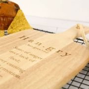 Engraved ‘Hangry’ Wooden Cheese Serving Paddle Board