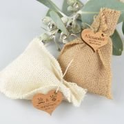 Hessian Bag with Wooden Gift Tag