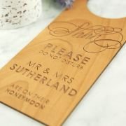 Engraved Wooden Honeymoon Door Hanger Sign