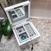 Engraved Large White Luxury Jewellery Box
