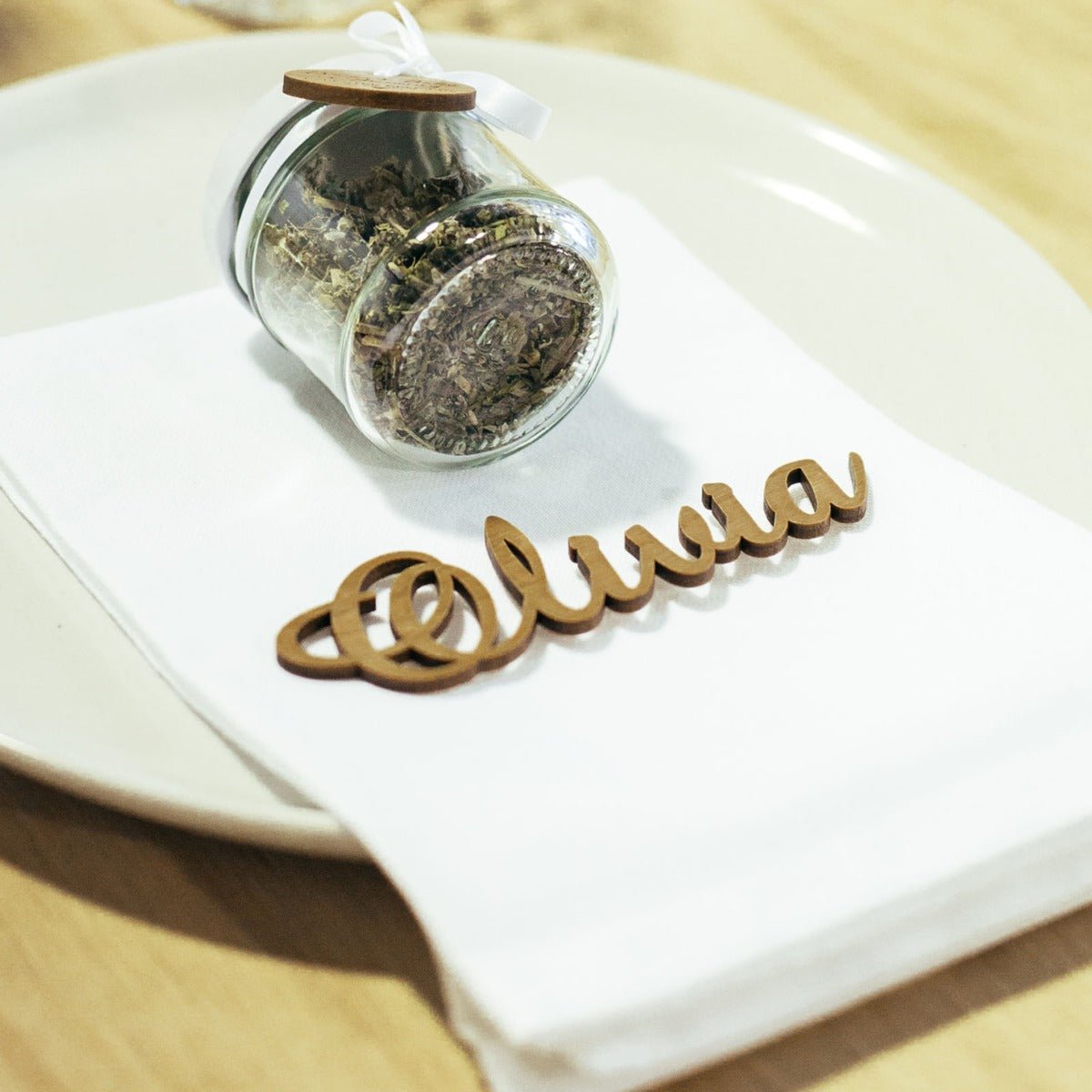 Laser Cut Wooden Name Placecard