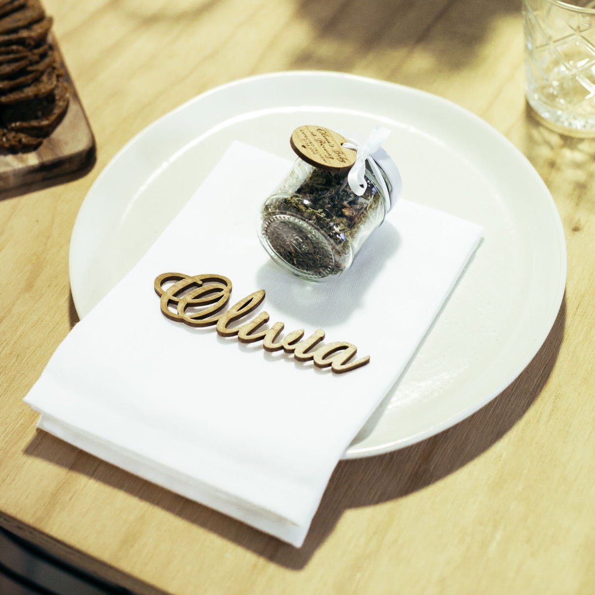 Laser Cut Wooden Name Placecard
