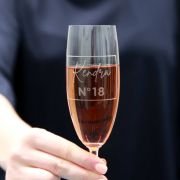 Limited Edition Engraved Birthday Champagne Glass