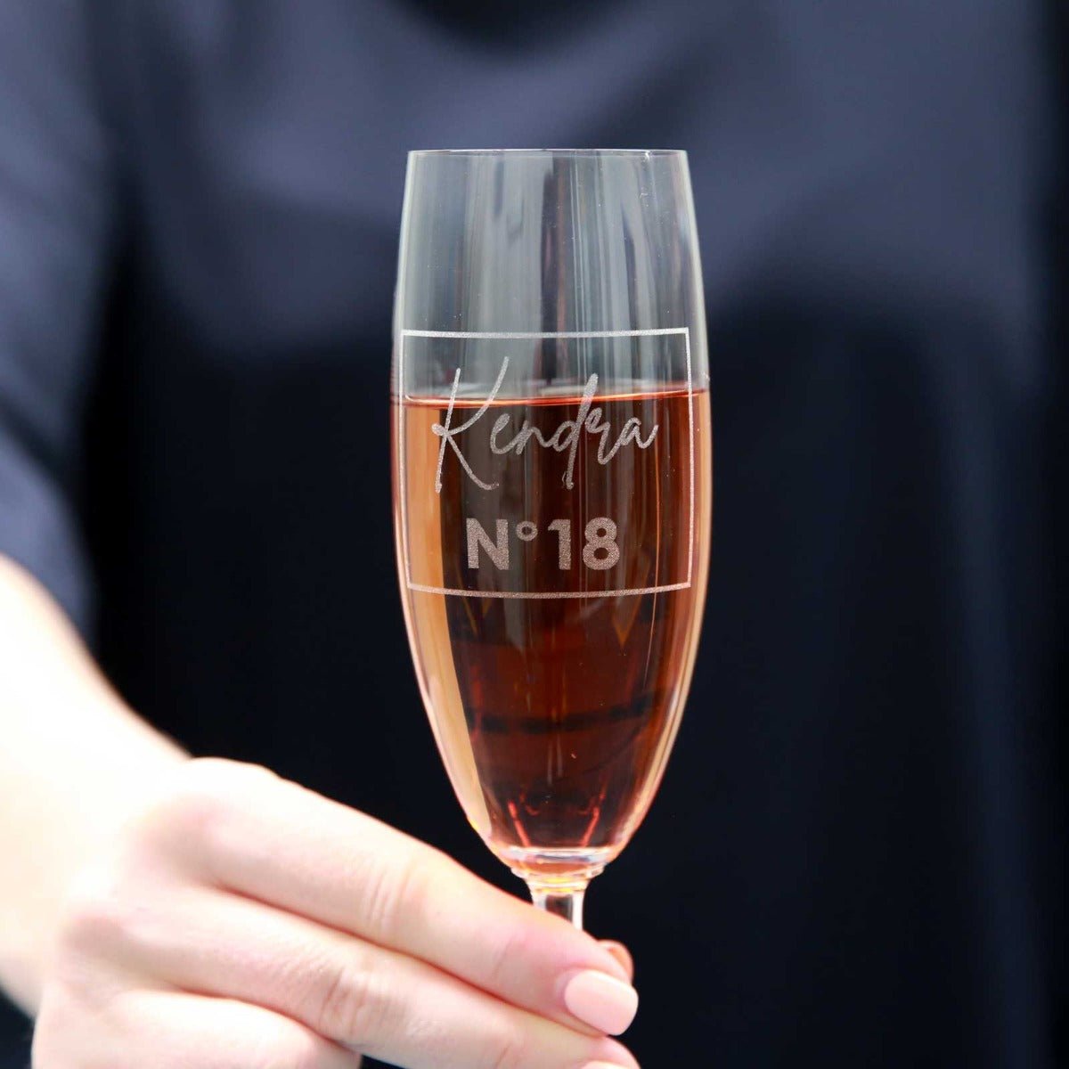 Limited Edition Engraved Birthday Champagne Glass
