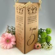 Engraved Wooden Wedding Menu Table Number Centrepiece