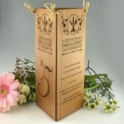 Engraved Wooden Wedding Menu Table Number Centrepiece
