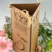 Engraved Wooden Wedding Menu Table Number Centrepiece