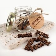 Mini Glass Jar of F*cks with Gift Tag
