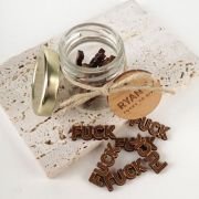 Mini Glass Jar of F*cks with Gift Tag