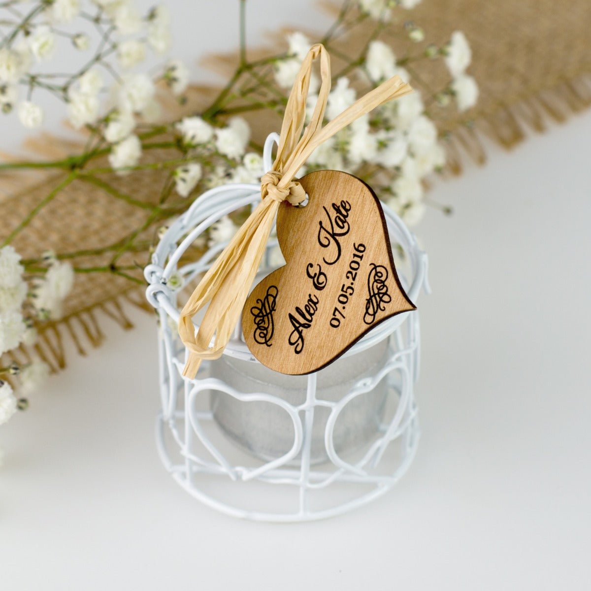 Birdcage Tealight Holder with Wooden Gift Tag