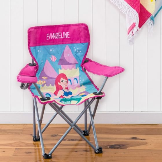 Embroidered Mermaid Kids Beach Chair
