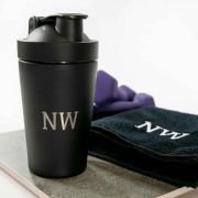 Engraved Protein Shaker and Embroidered Gym Towel Value Set