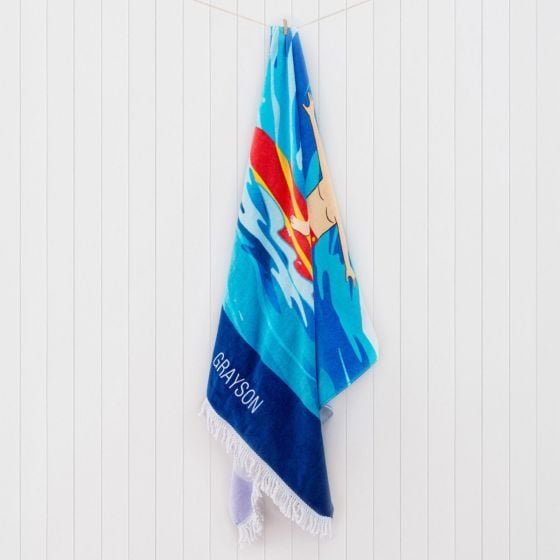 Embroidered Surfer Beach Towel