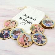 Wooden Photo Memory Game with Personalised Gift Bag