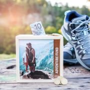 Photo Printed Adventure Fund Wooden Money Box