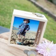 Photo Printed Birthday Wooden Money Box