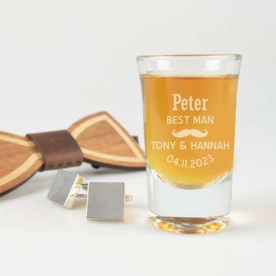 Engraved Premium Bridal Party Shot Glasses