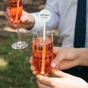 Printed White Acrylic Wedding Drink Stirrers