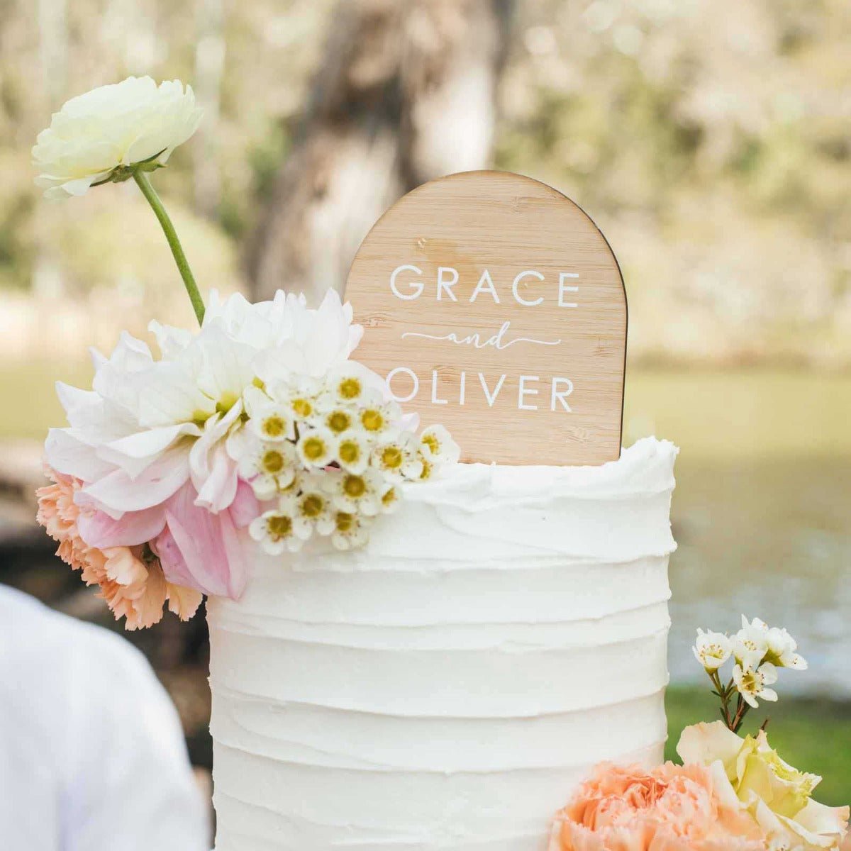 Printed Bamboo Wedding Cake Topper