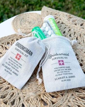 Printed Wedding Bridal Party Hangover Kit