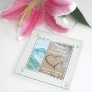 Photographic Printed Wedding Glass Coasters