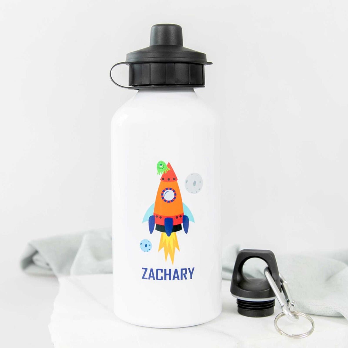 Printed Rocket Ship Kids Drink Bottle 500ml