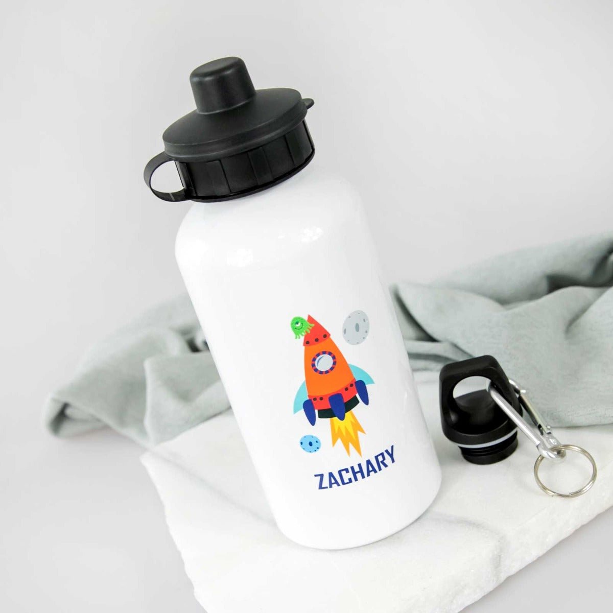 Printed Rocket Ship Kids Drink Bottle 500ml