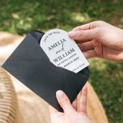 Printed White Acrylic Arch Wedding Save the Date