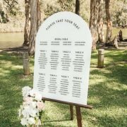 Printed A1 Size White Acrylic Arch Wedding Seating Chart