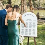 Printed A1 Size White Acrylic Arch Wedding Seating Chart